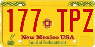 NM license plate 177TPZ