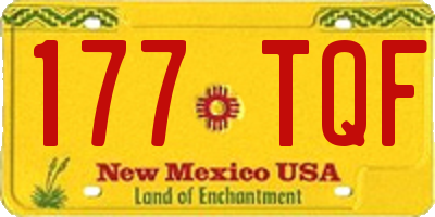 NM license plate 177TQF