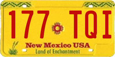 NM license plate 177TQI
