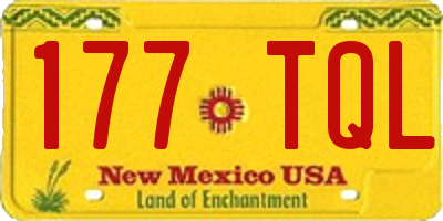 NM license plate 177TQL
