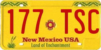 NM license plate 177TSC