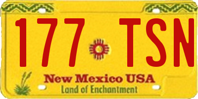 NM license plate 177TSN