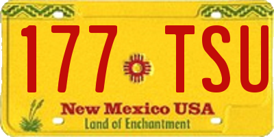 NM license plate 177TSU