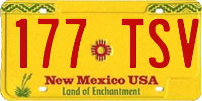 NM license plate 177TSV