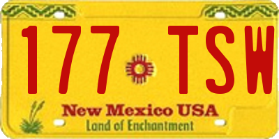 NM license plate 177TSW