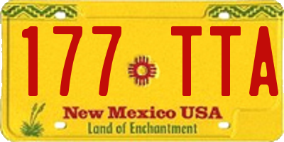 NM license plate 177TTA