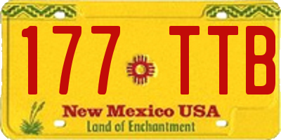 NM license plate 177TTB