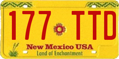 NM license plate 177TTD