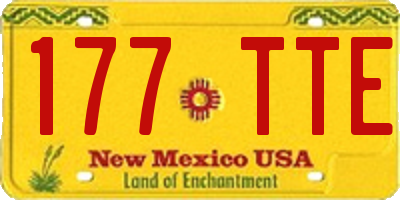 NM license plate 177TTE