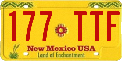 NM license plate 177TTF