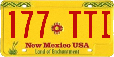 NM license plate 177TTI