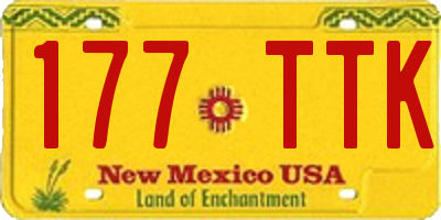 NM license plate 177TTK