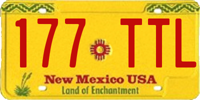 NM license plate 177TTL