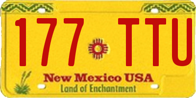 NM license plate 177TTU