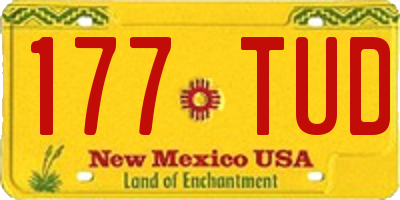NM license plate 177TUD