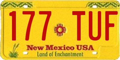 NM license plate 177TUF