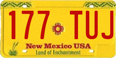 NM license plate 177TUJ