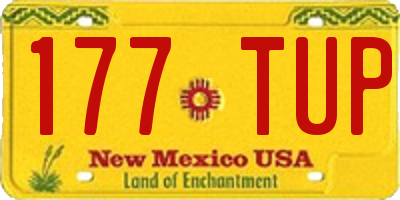 NM license plate 177TUP
