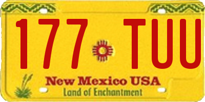 NM license plate 177TUU