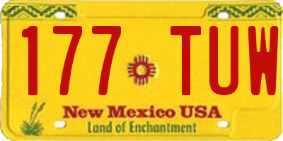 NM license plate 177TUW