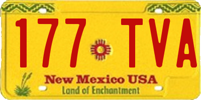 NM license plate 177TVA