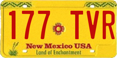 NM license plate 177TVR