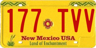 NM license plate 177TVV