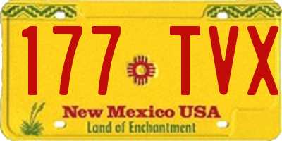 NM license plate 177TVX