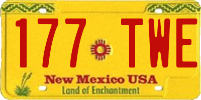NM license plate 177TWE