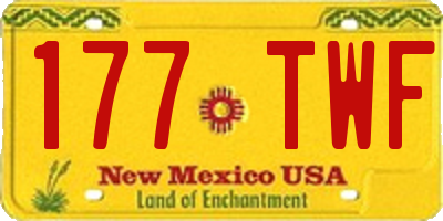 NM license plate 177TWF