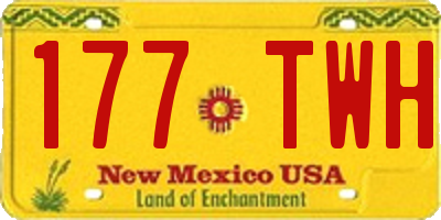 NM license plate 177TWH