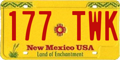 NM license plate 177TWK
