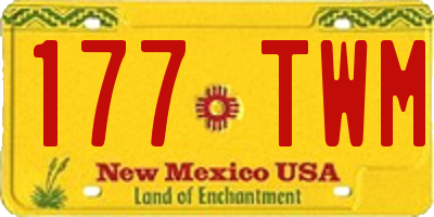 NM license plate 177TWM