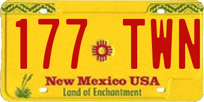 NM license plate 177TWN