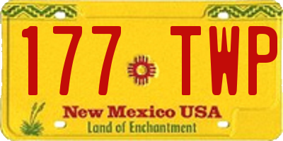 NM license plate 177TWP