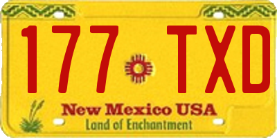 NM license plate 177TXD