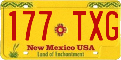NM license plate 177TXG