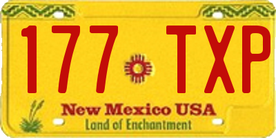 NM license plate 177TXP