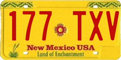 NM license plate 177TXV
