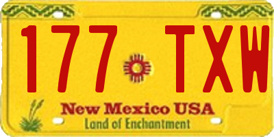 NM license plate 177TXW
