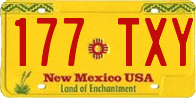 NM license plate 177TXY