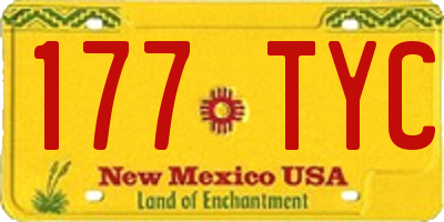 NM license plate 177TYC