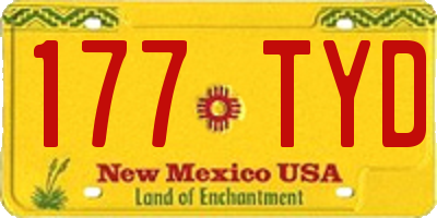 NM license plate 177TYD