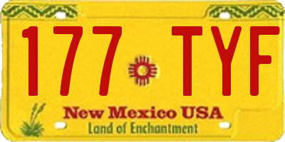 NM license plate 177TYF
