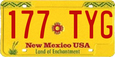 NM license plate 177TYG