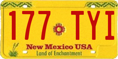 NM license plate 177TYI