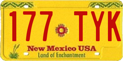 NM license plate 177TYK