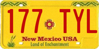 NM license plate 177TYL