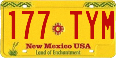 NM license plate 177TYM