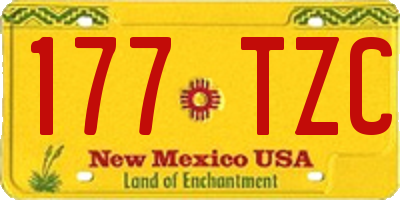 NM license plate 177TZC